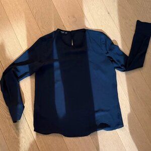 Mango Dark Blue Women's Blouse from Italy